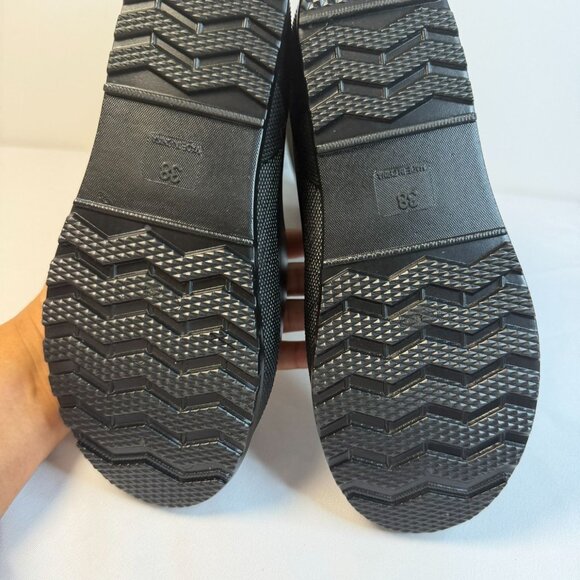 Rain Boots Women’s Size 7.5M Black Drawstring Outdoor Rubber Garden Farm Mud - Picture 10 of 11